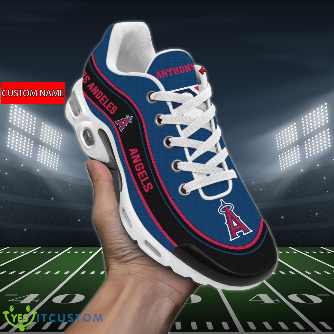 los angeles angels mlb air cushion sports shoes custom name for fans