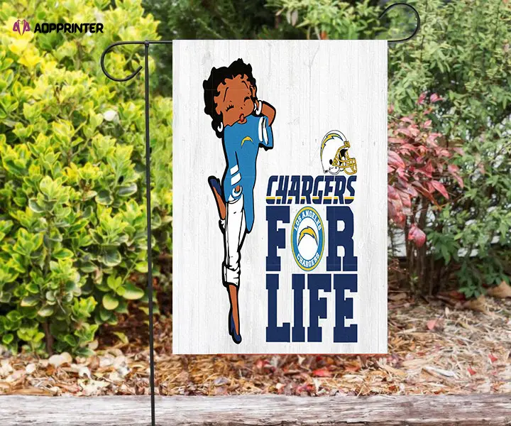 los angeles chargers betty boop v44 double sided printing garden flag home decor gifts