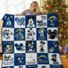 los angeles chargers disney mickey mouse quilt blanketqusm5