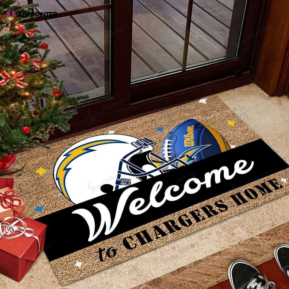 los angeles chargers doormat best gift for home decor