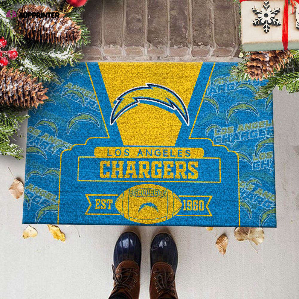 los angeles chargers doormat best gift for home decor 1 1