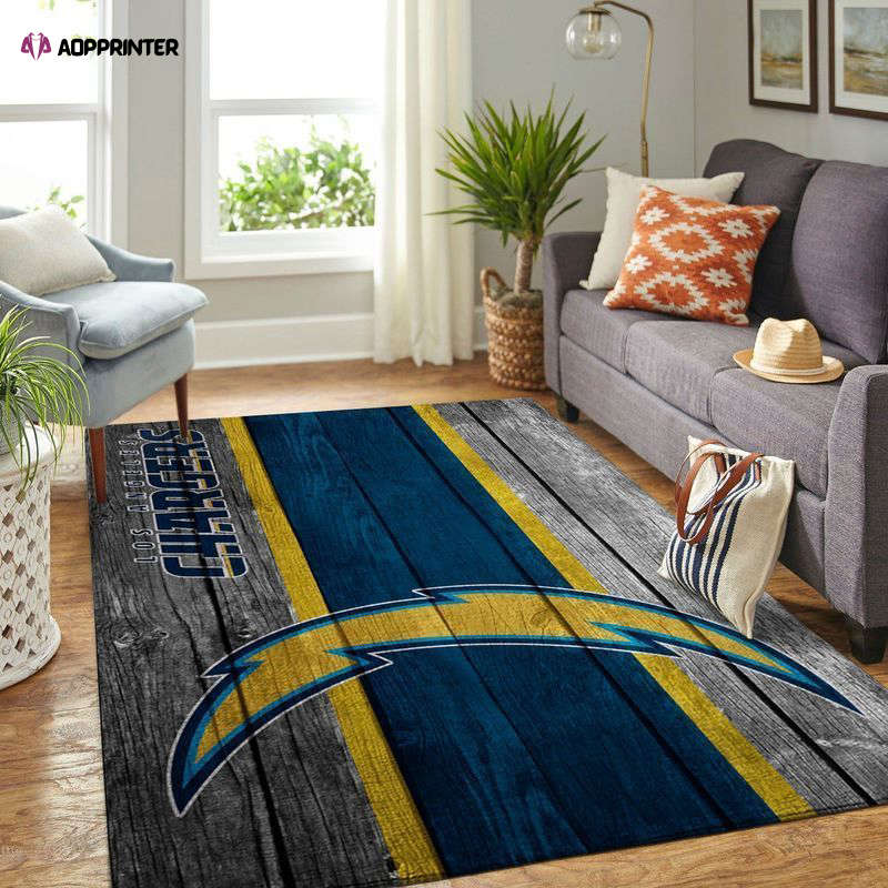 los angeles chargers rug living room floor decor fan gifts 21