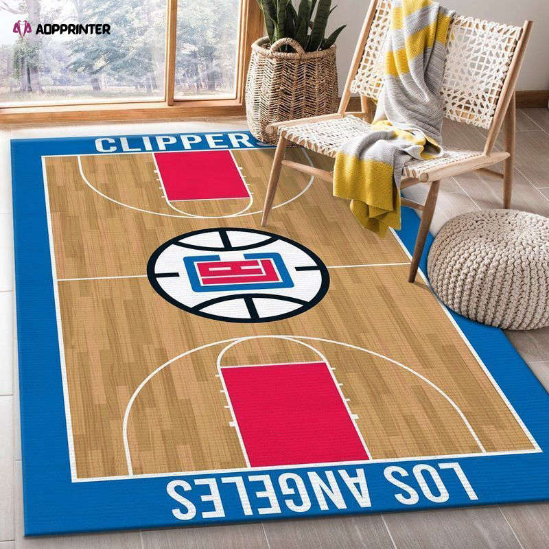 los angeles clippers rug living room floor decor fan gifts 3