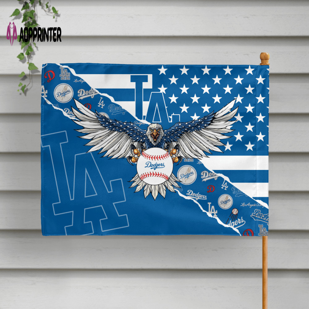 los angeles dodgers american landscape house flag