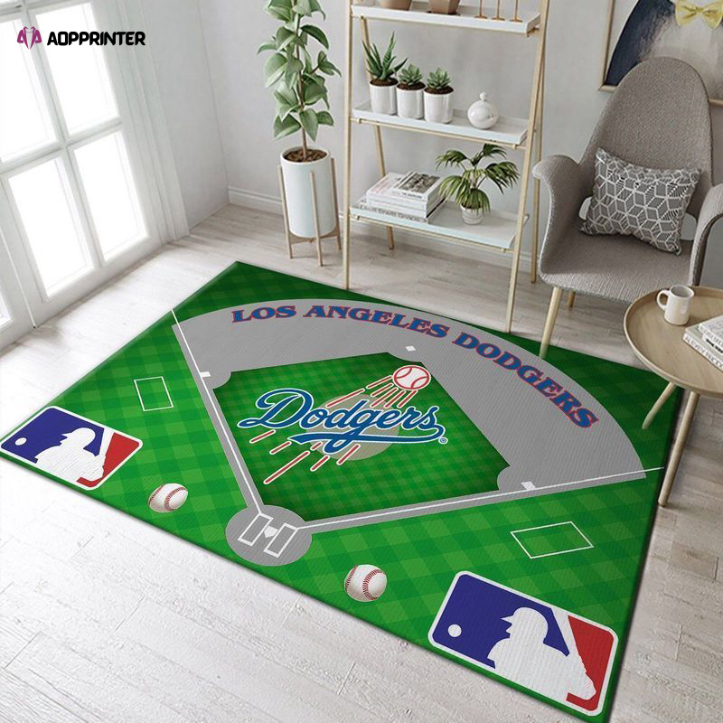 los angeles dodgers rug living room floor decor fan gifts 12