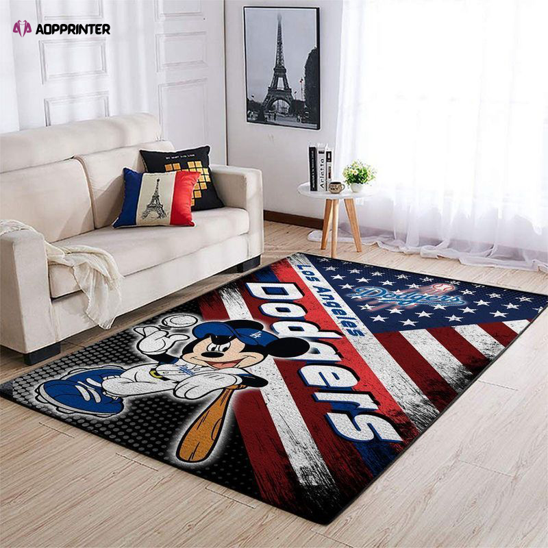 los angeles dodgers rug living room floor decor fan gifts 36