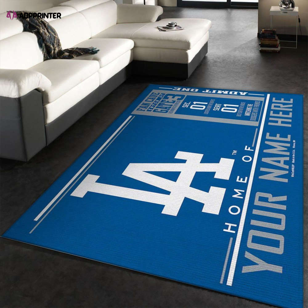 los angeles dodgers rug living room floor decor fan gifts 6