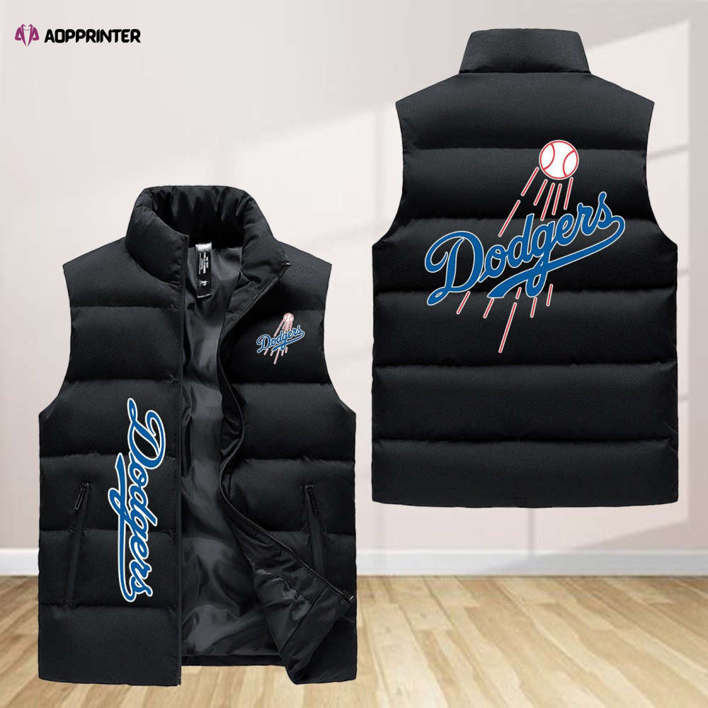 los angeles dodgers sleeveless puffer jacket custom for fans spj0377