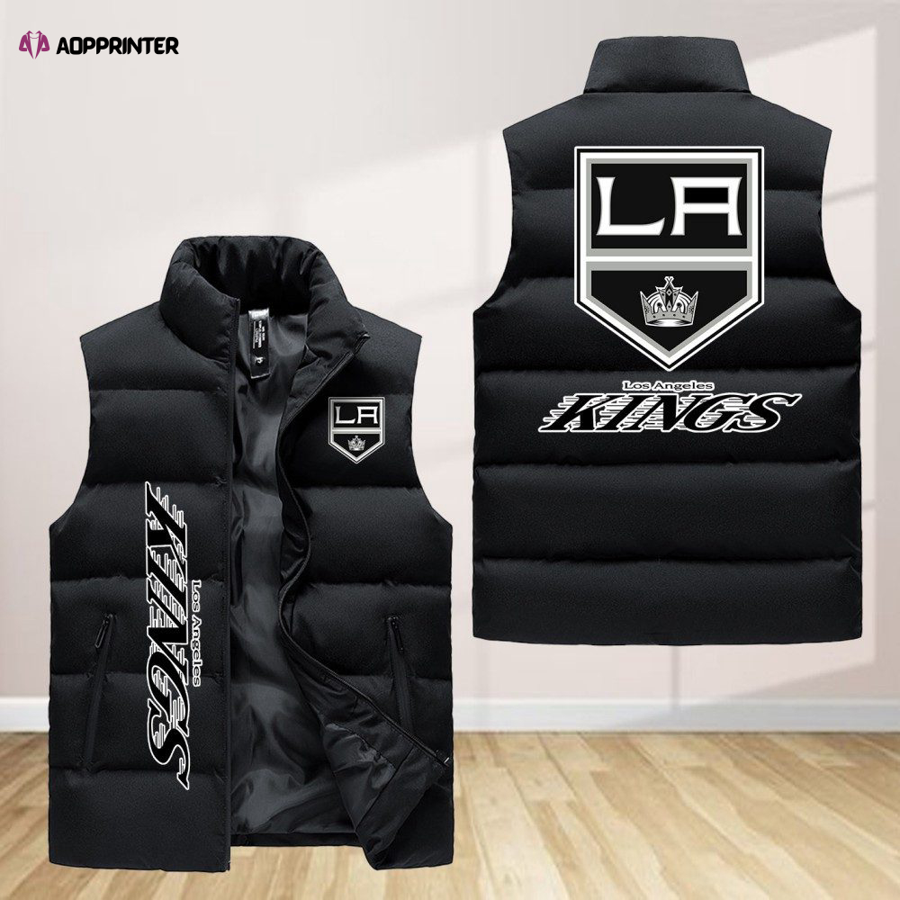 los angeles kings sleeveless puffer jacket custom for fans gifts