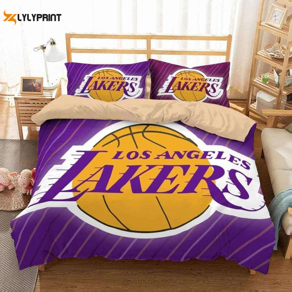 los angeles lakers duvet cover bedding set bd409