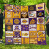 los angeles lakers quilt blanket for fans home decor gift