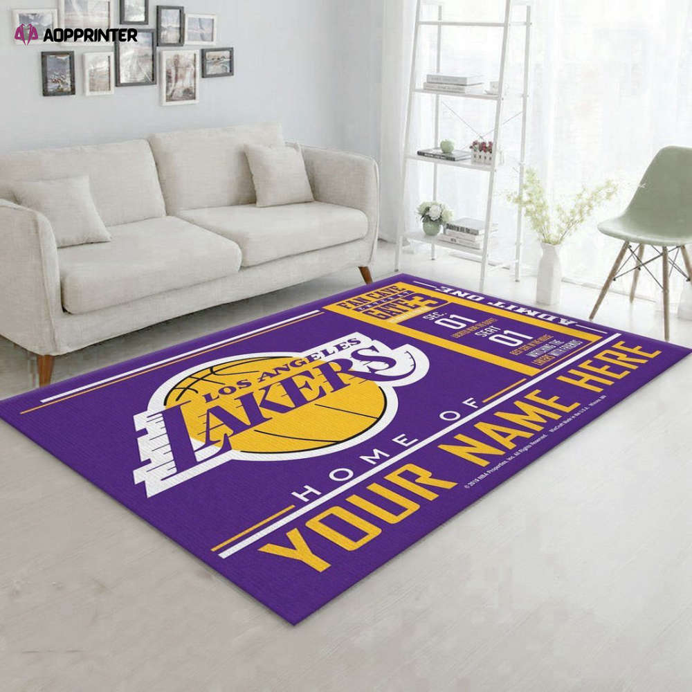 los angeles lakers rug living room floor decor fan gifts 21