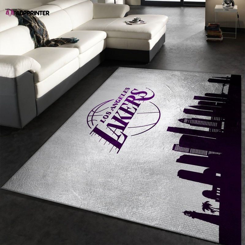 los angeles lakers rug living room floor decor fan gifts 30