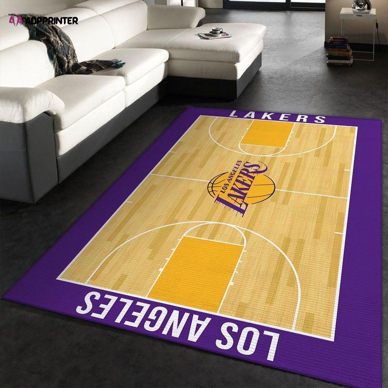 los angeles lakers rug living room floor decor fan gifts 42