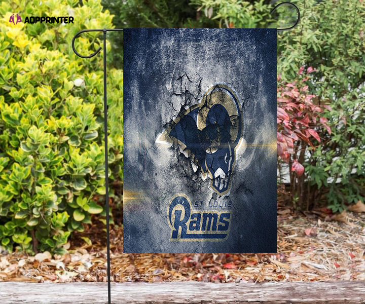 los angeles rams crack navy wall double sided printing garden flag home decor gifts 1