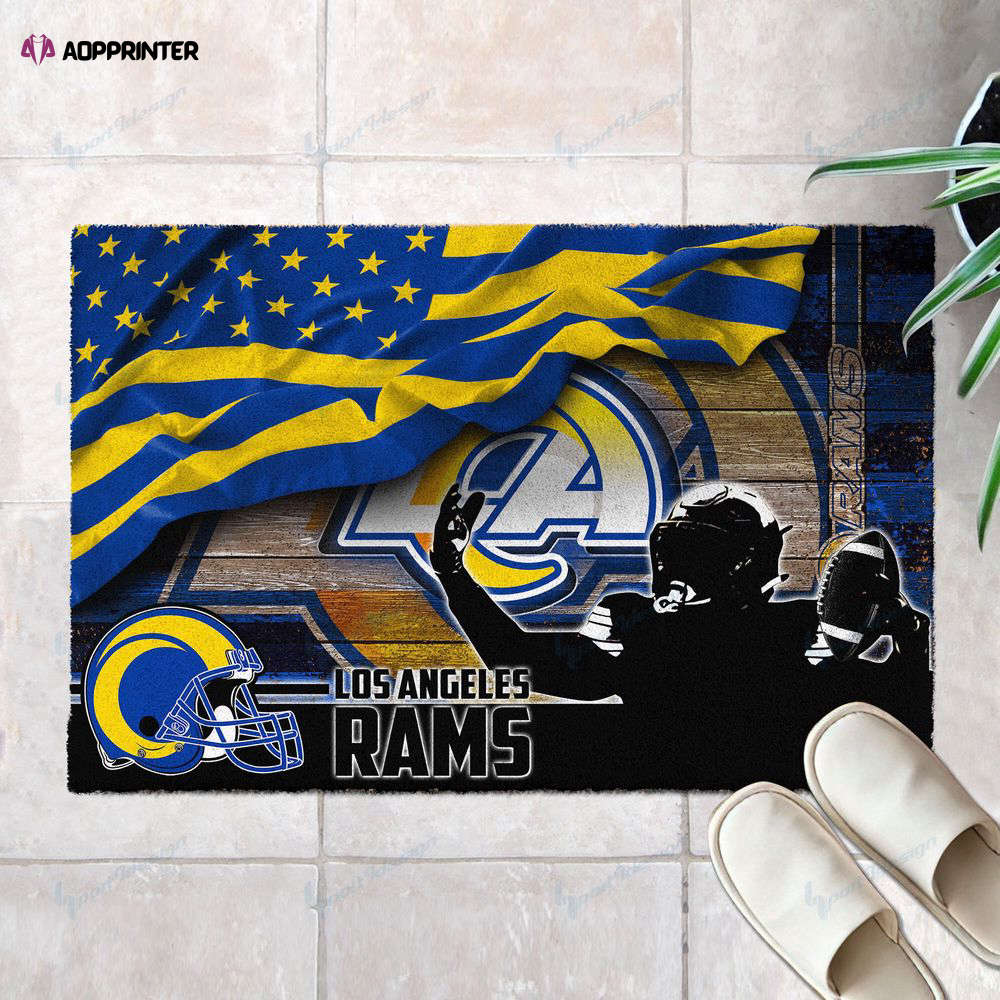 los angeles rams doormat best gift for home decor 1 2