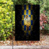 los angeles rams golden yellow blue glass double sided printing garden flag home decor gifts