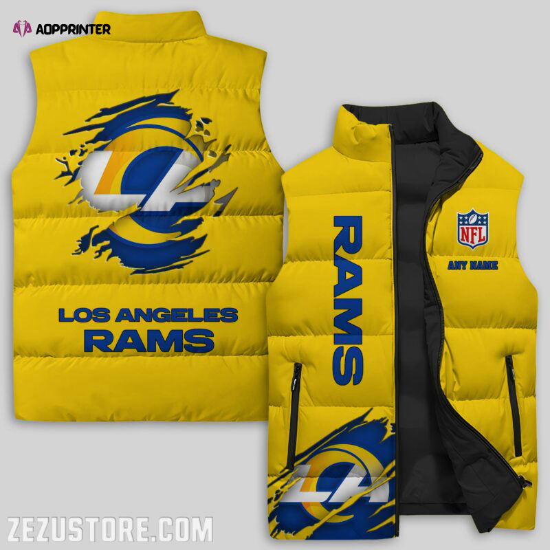 los angeles rams nfl sleeveless puffer jacket custom for fans gifts 14