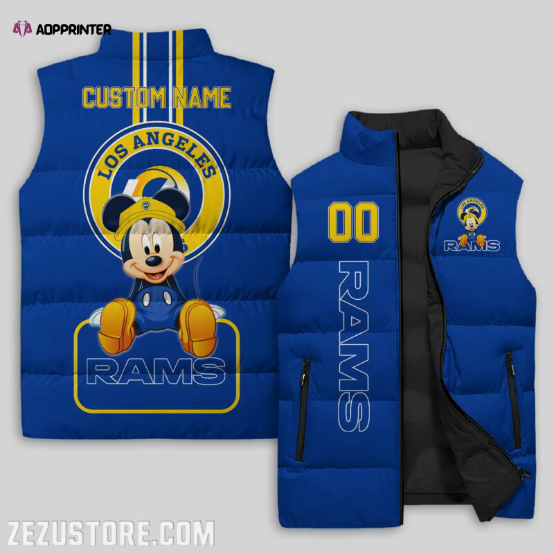 los angeles rams nfl sleeveless puffer jacket custom for fans gifts 3