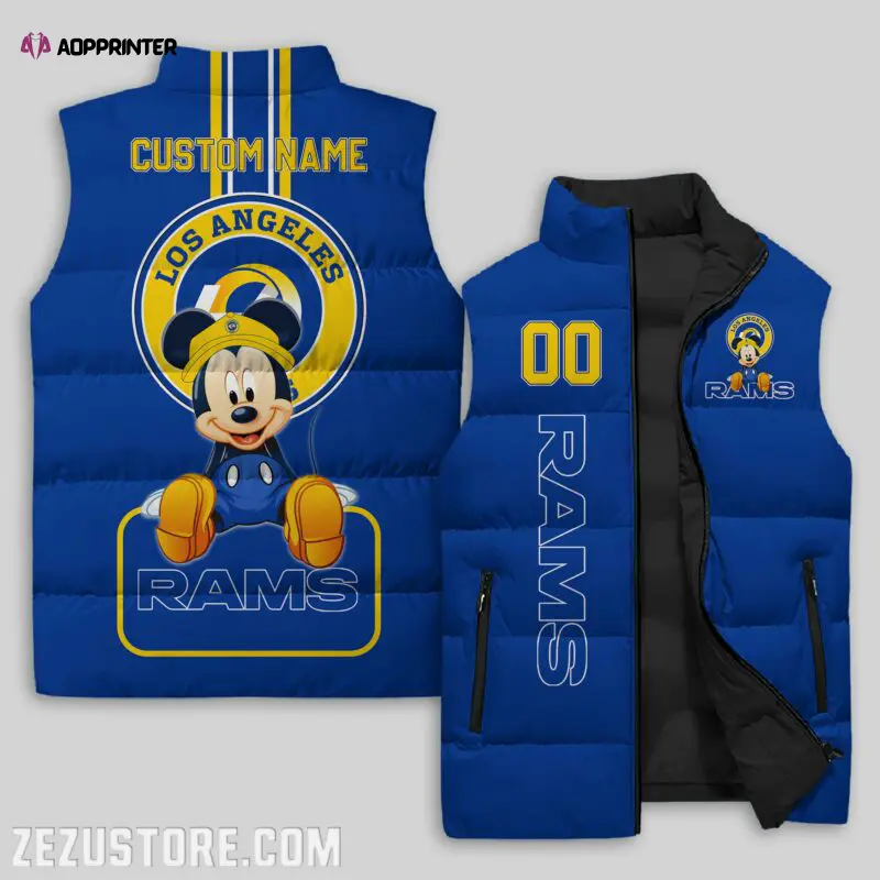 los angeles rams nfl sleeveless puffer jacket custom for fans gifts 3