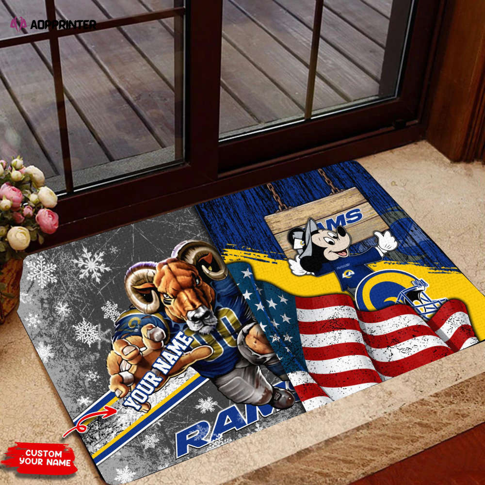 los angeles rams personalized doormat best gift for home decor