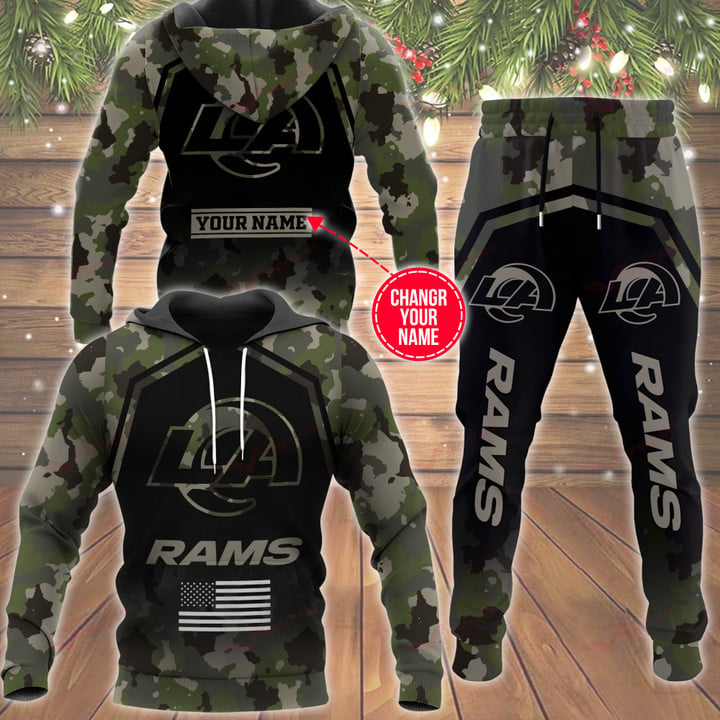 los angeles rams personalized hoodie and joggers bb552 px3w2