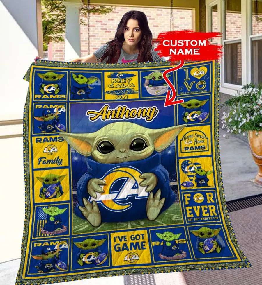 los angeles rams personalized premium quilt bg21 k6xk2