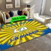 los angeles rams personalized premium rectangle rug 59 9zfol