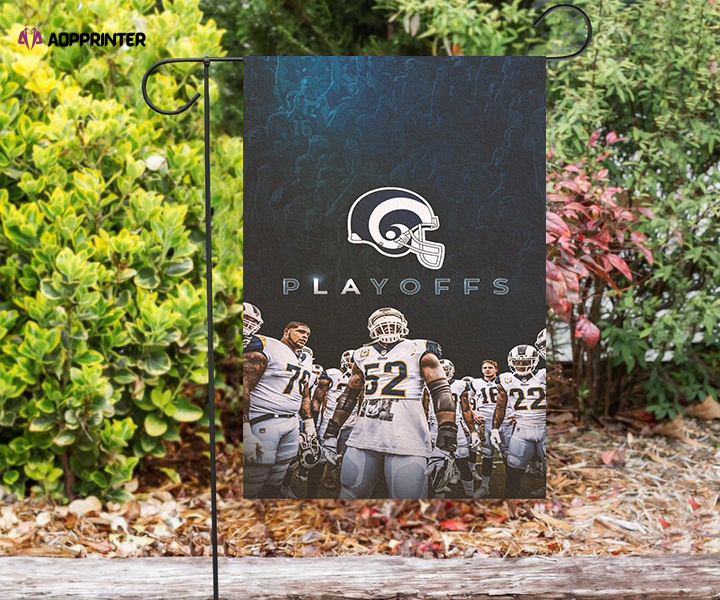 los angeles rams play offs double sided printing garden flag home decor gifts