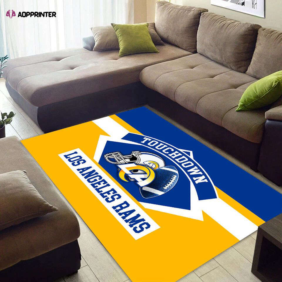 los angeles rams rug living room floor decor fan gifts 12