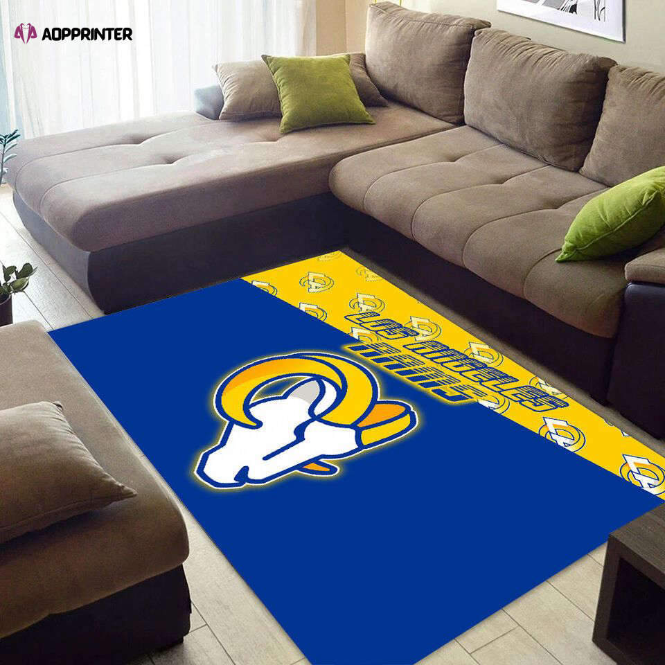 los angeles rams rug living room floor decor fan gifts 18