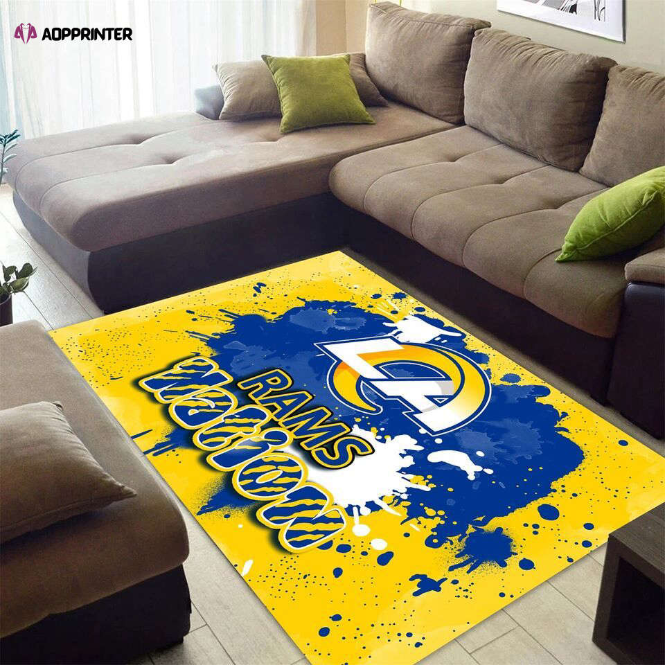 los angeles rams rug living room floor decor fan gifts 6