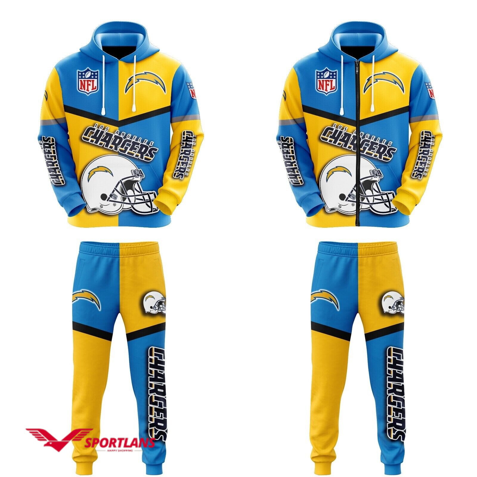 los angeles chargers nfl personalized combo hoodie2C zip hoodie and joggers for nfl fans tmhj22011018 4pb4i8rb9k