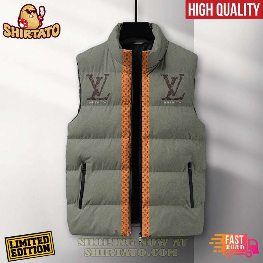 louis vuitton premium brown sleeveless down jacket 1 X1oZO