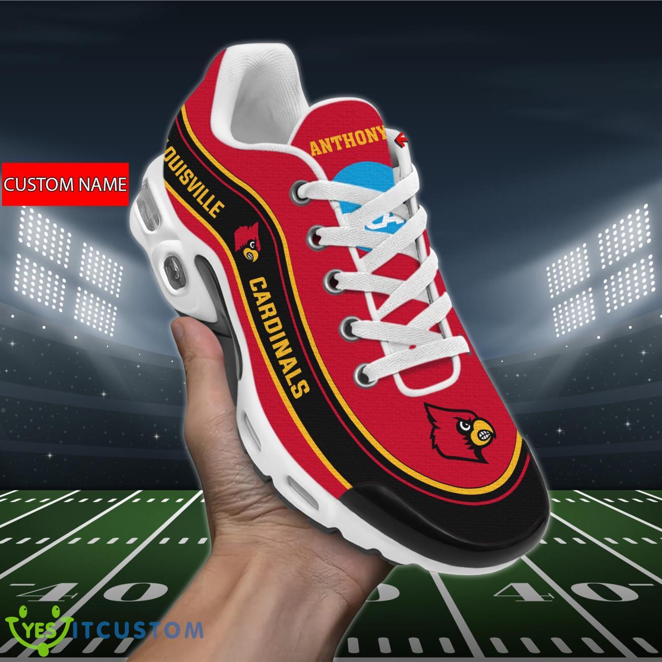 louisville cardinals ncaa air cushion sports shoes custom name for fans