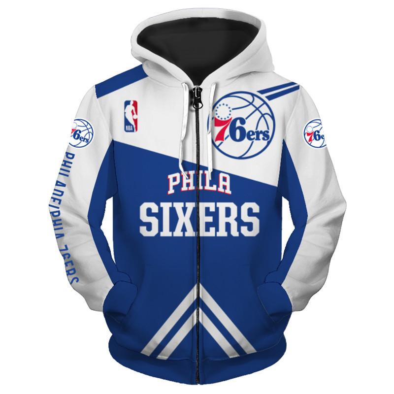 lowest price men philadelphia 76ers hoodie 3d zip up sweatshirt pullover sweatshirt 1000x