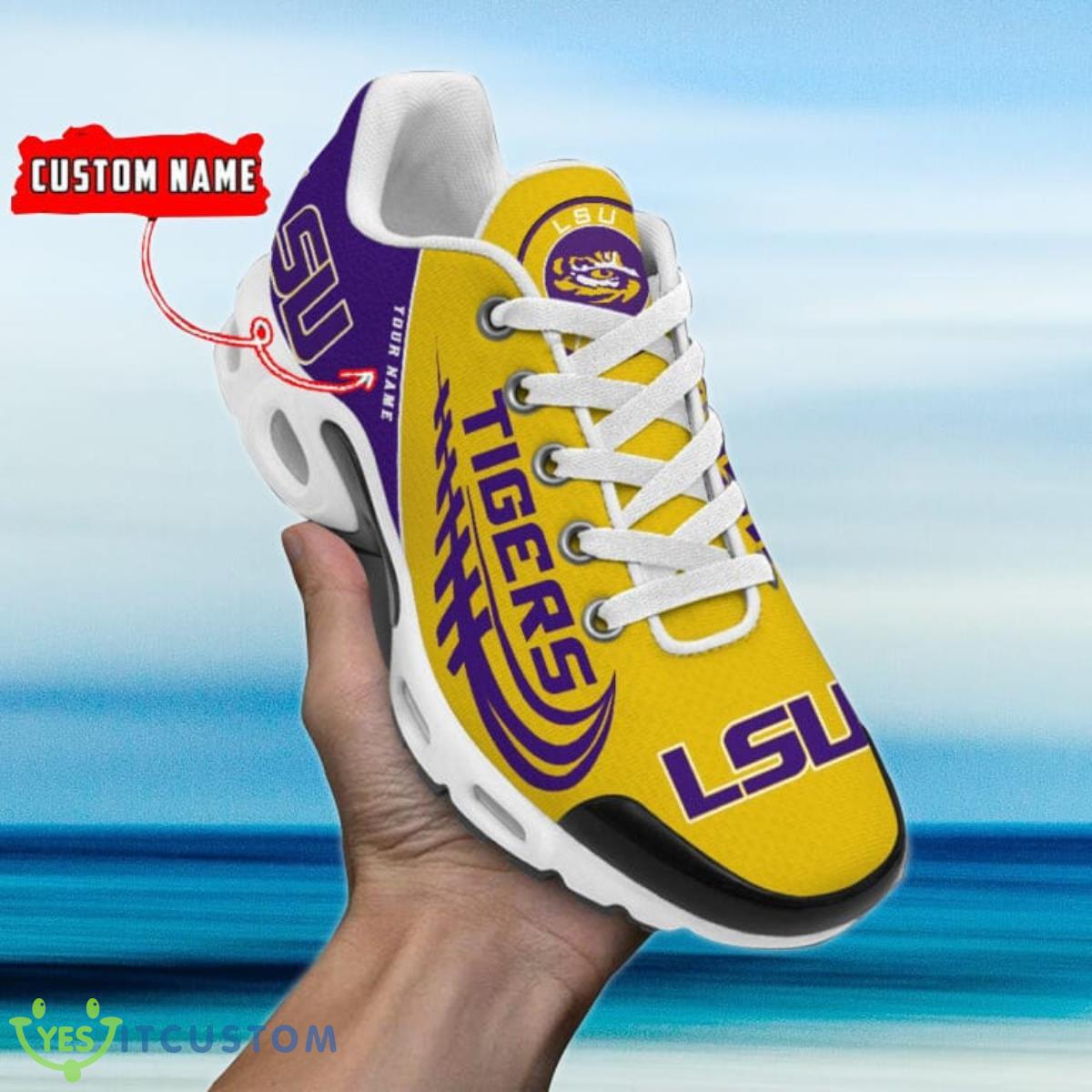 lsu tigers custom name air cushion sports shoes