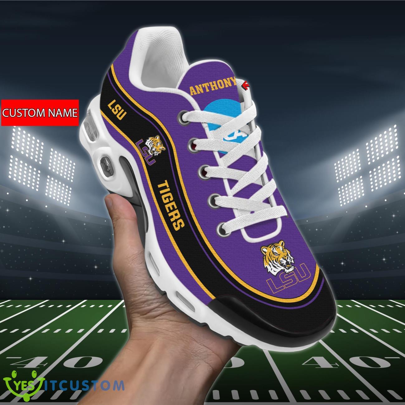 lsu tigers ncaa air cushion sports shoes custom name for fans