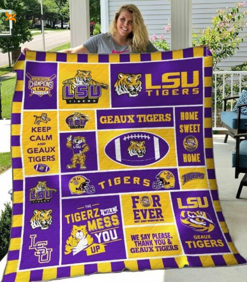 lsu tigers quilt blanket 1