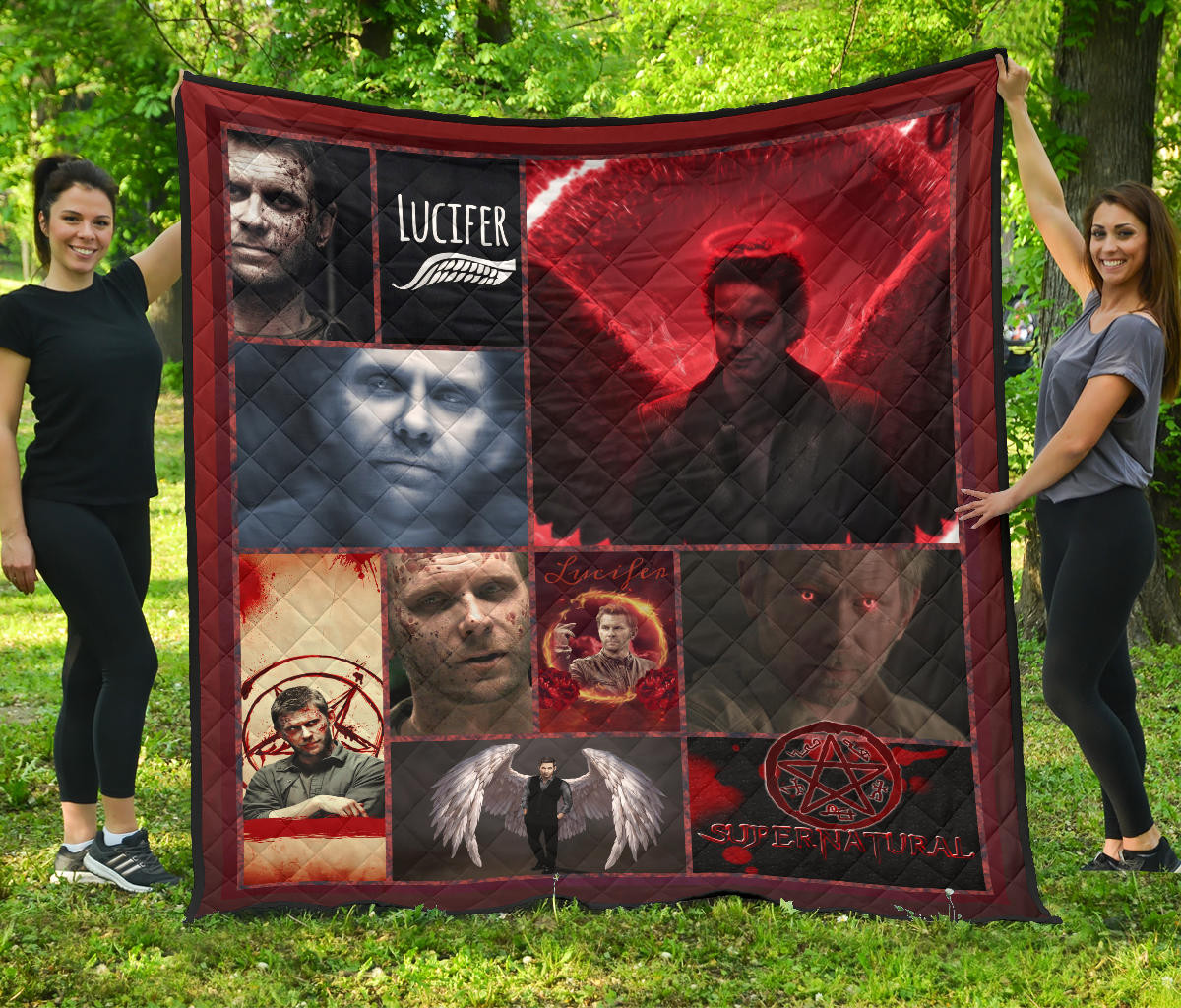 lucifer supernatural premium quilt blanket movie home decor custom for fans s0v3o