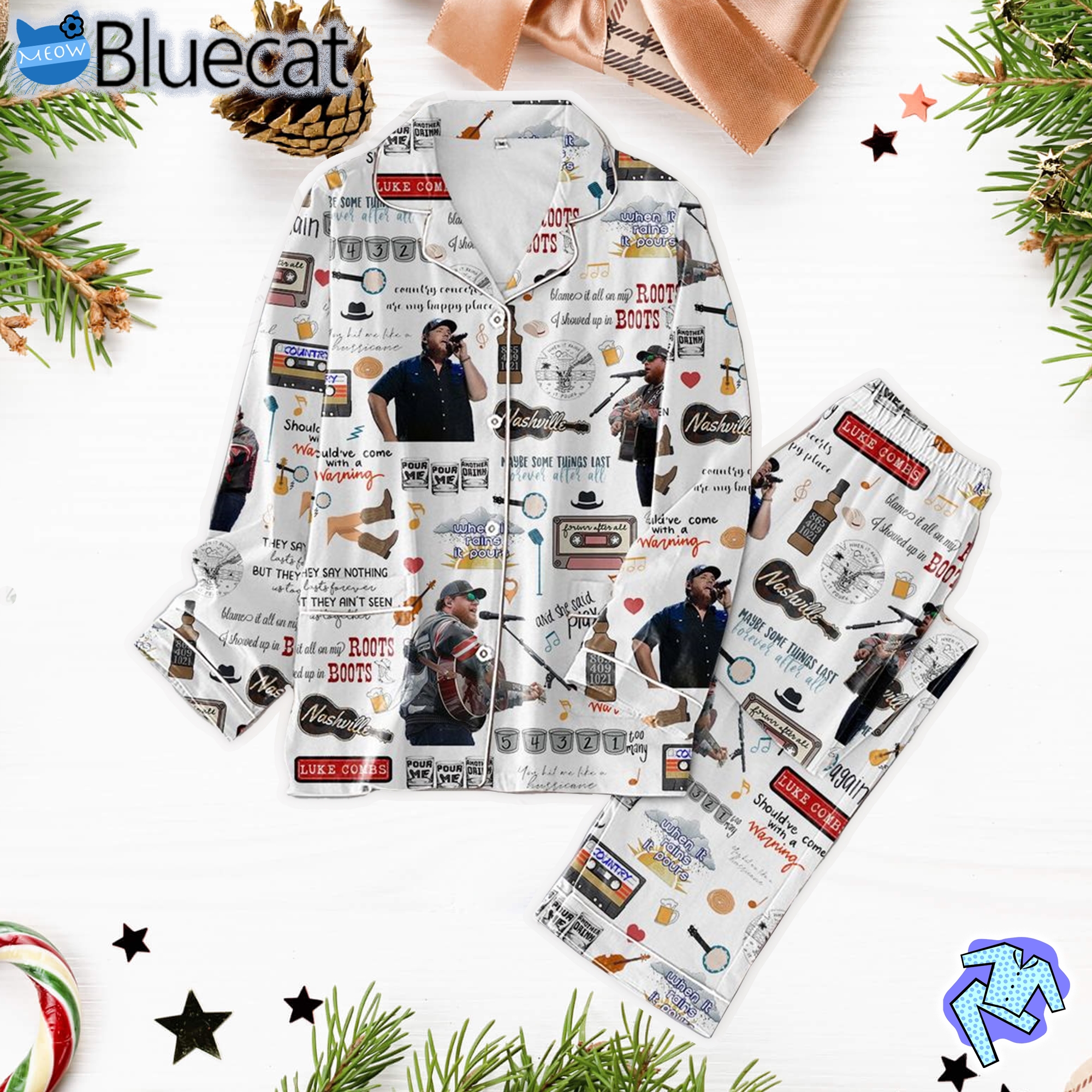 luke combs nashville pajamas set 1