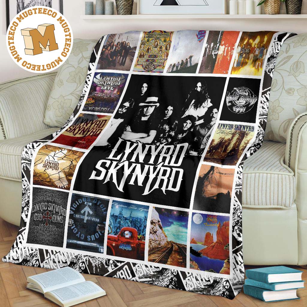 lynyrd skynyrd fleece blanket music fan gift idea mzy46