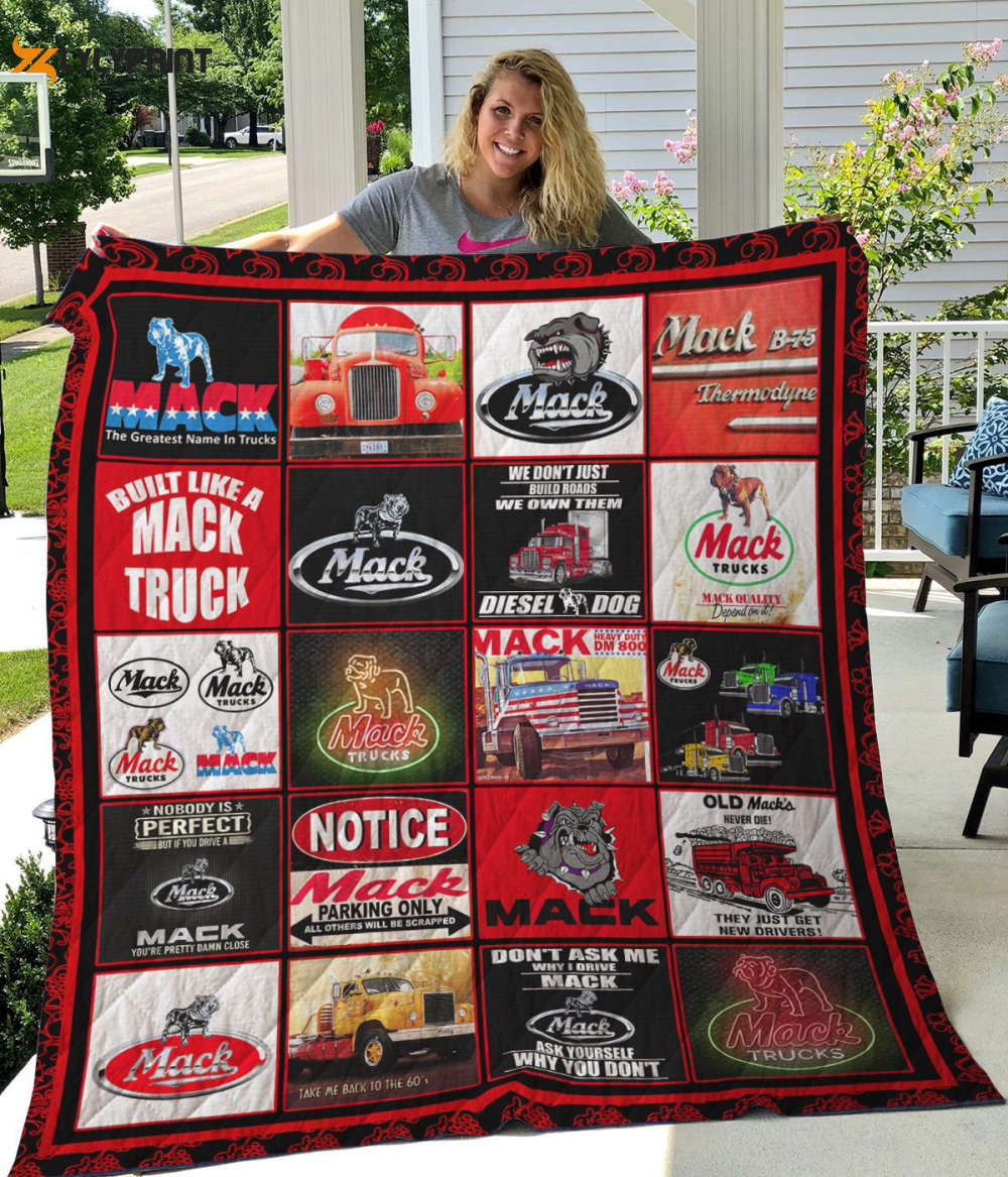 mack truck quilt blanket for fans home decor gift