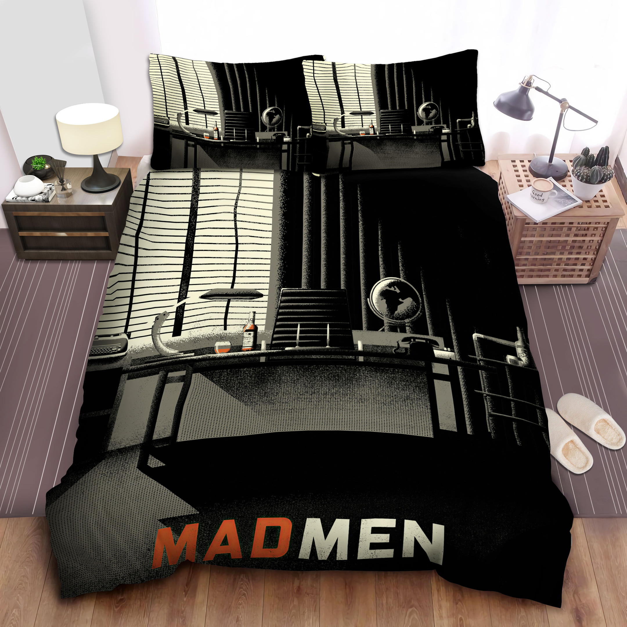 mad men in the office bed sheets spread comforter duvet cover bedding sets zbvqu