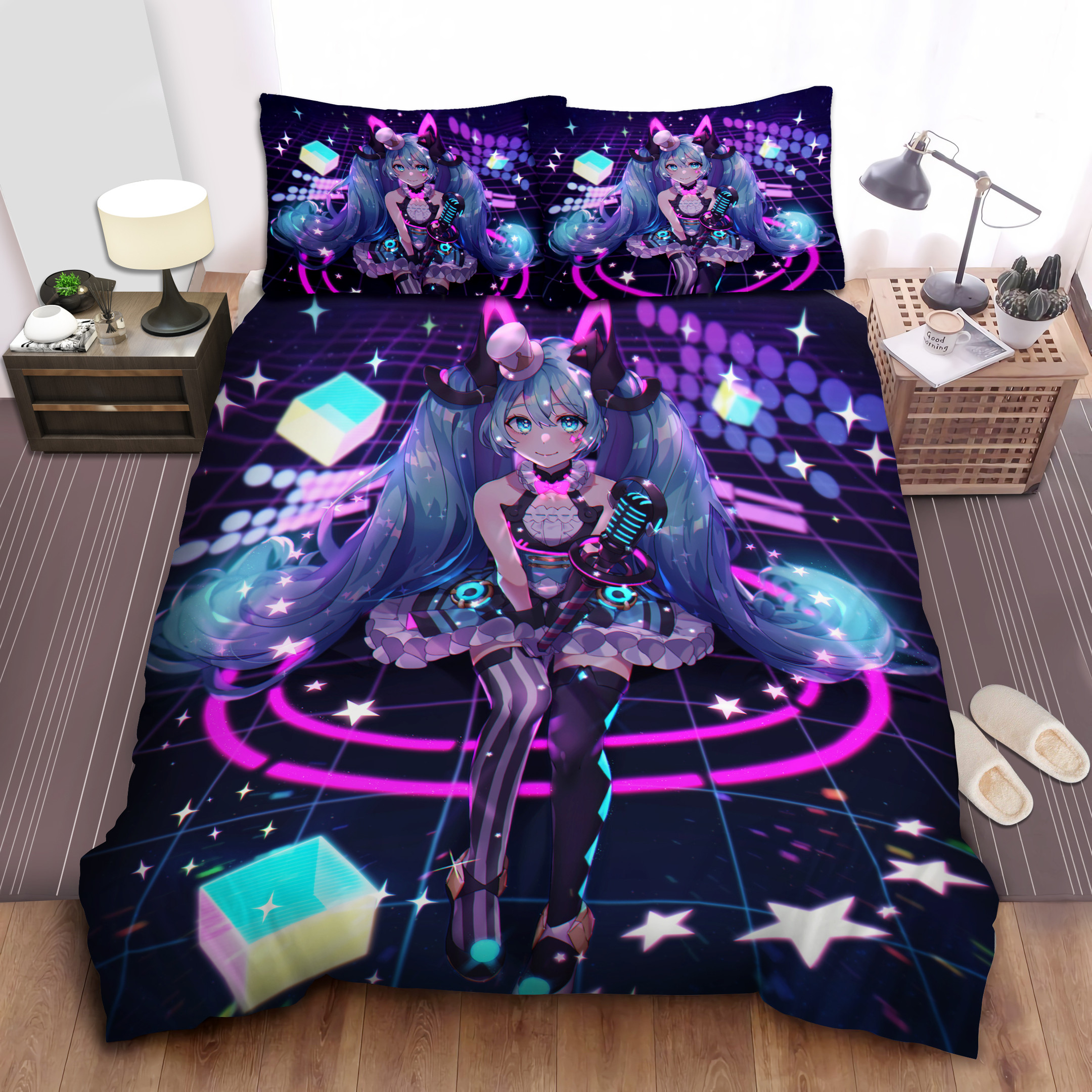 magical hatsune miku vocaloid duvet cover bedroom sets comfortable bedding sets zwkz9