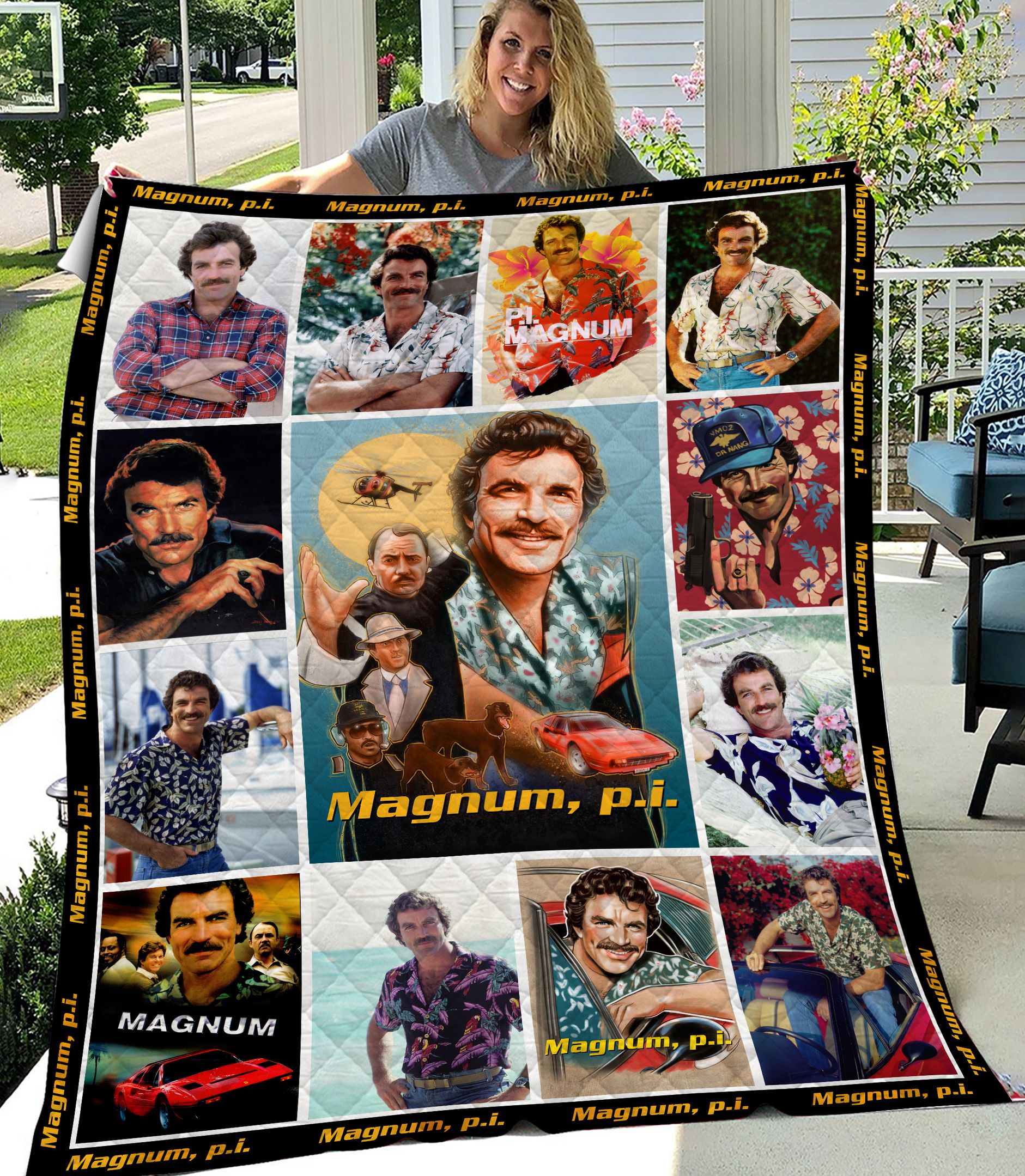 magnum p.i. inspired blanket ojnnt