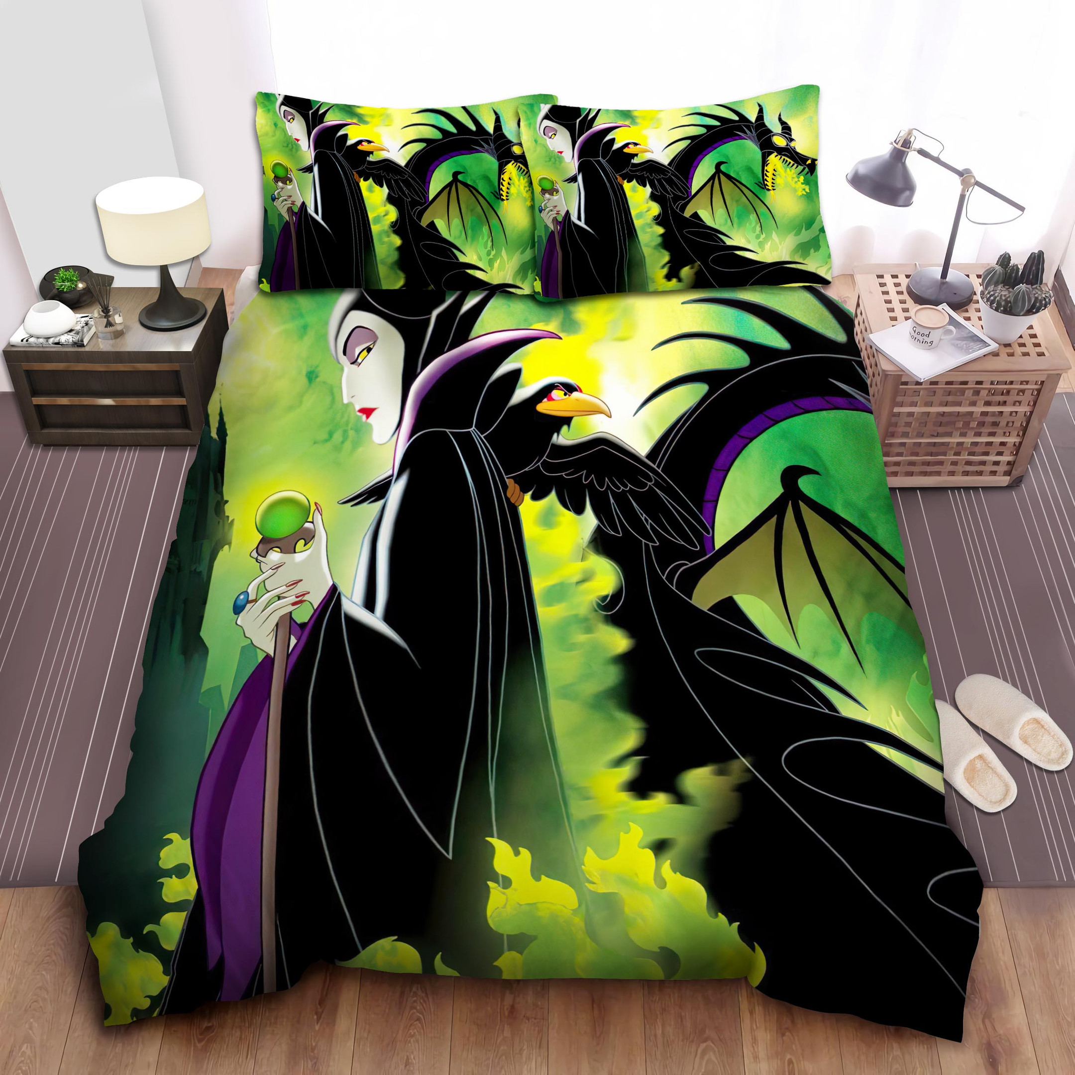 maleficent crow dragon duvet cover bedroom sets comfortable bedding sets avg87