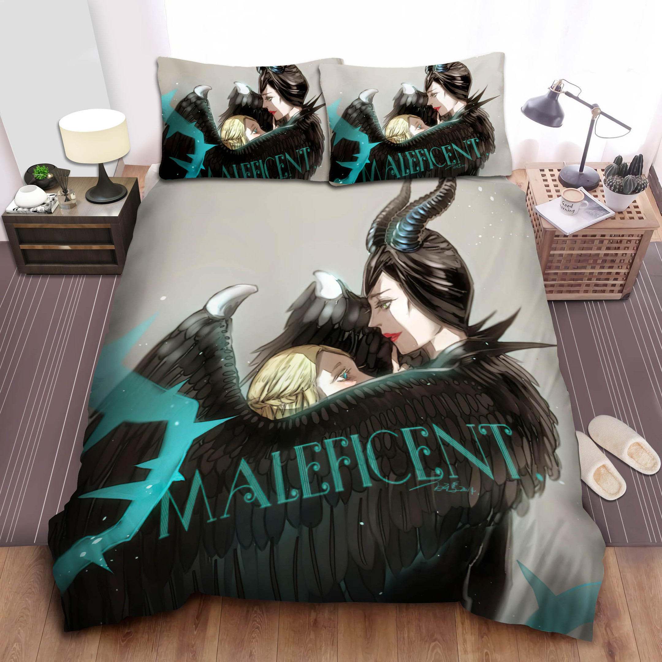 maleficent hugging aurora by wings duvet cover bedroom sets comfortable bedding sets a5wek