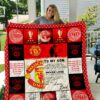 manchester united to my son quilt blanket 0927