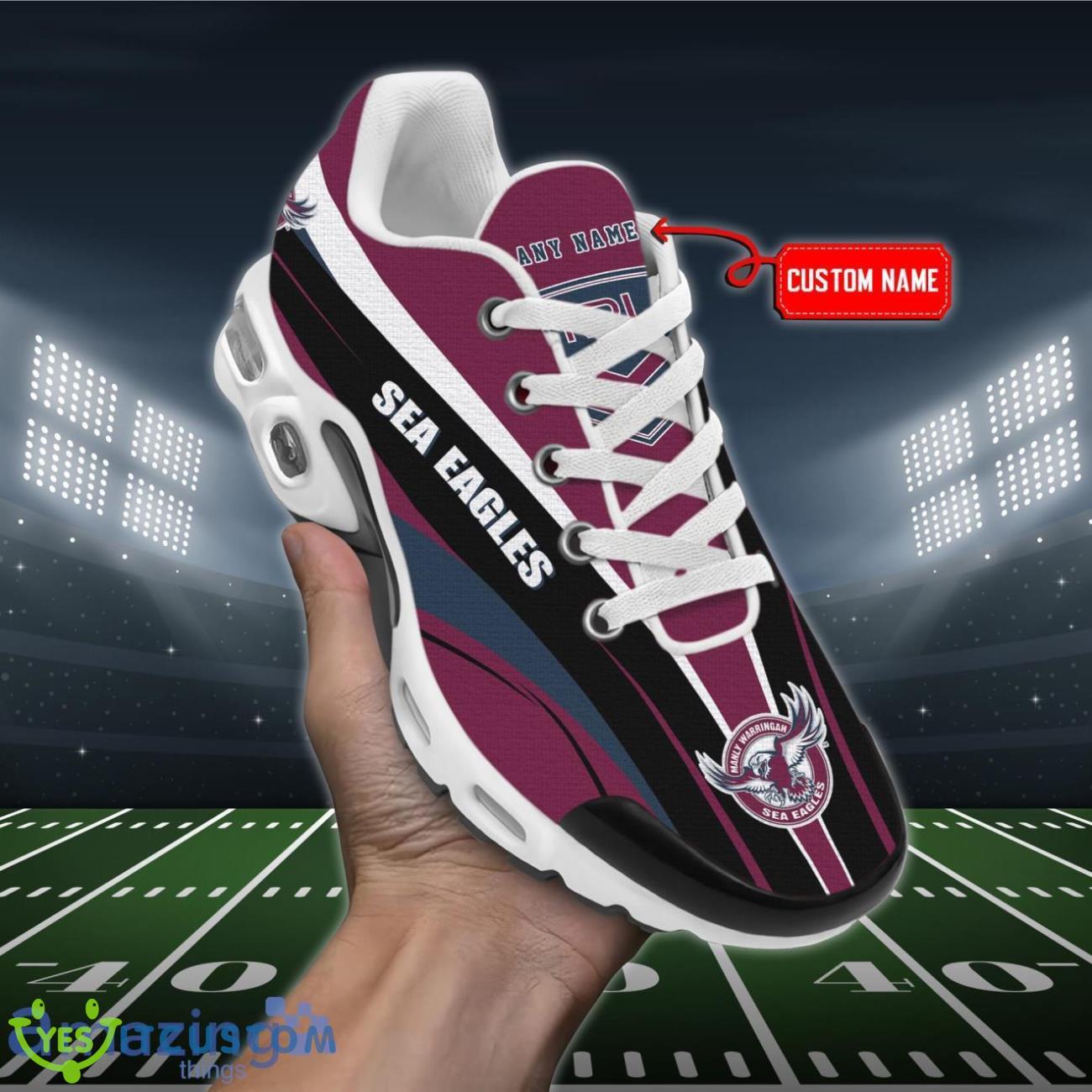 manly warringah sea eagles premium air cushion sport shoes custom name for real fans